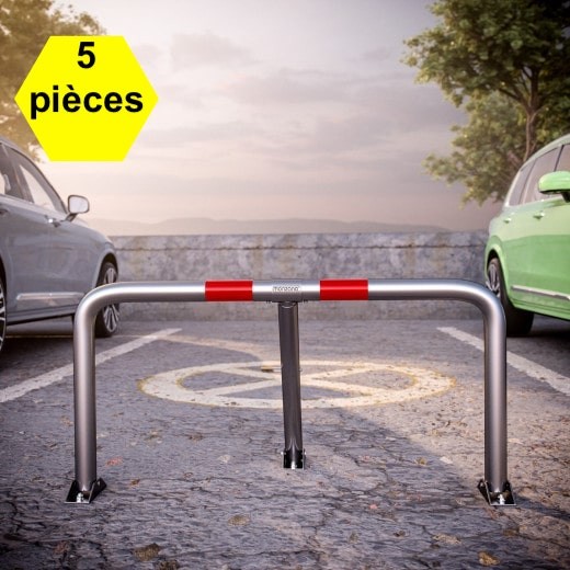 5 Barrières de Parking Robuste et amovible: Protection Efficace contre les Intrus