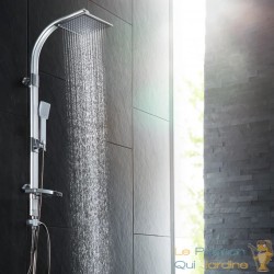 Colonne de douche avec porte savon 110 cm inox, moderne et classe