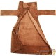 Lot de 2 Grands Plaids Polaires 200 cm À Enfiler Avec Manches : Marron 200 X 170 cm