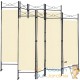 Lot de 2 Paravents 4 pans, crème, 180 X 160 cm pour chambre et salle de bains