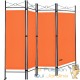 Lot de 2 Paravents 4 pans, Orange, 180 X 160 cm pour chambre et salle de bains