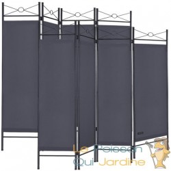 Lot de 2 Paravents 4 pans, Gris Anthracite, 180 X 160 cm pour chambre et salle de bains