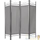 Lot de 2 Paravents 4 pans, Gris, 180 X 160 cm pour chambre et salle de bains