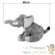 Adorable Peluche Éléphant de 90 cm : Le Compagnon Doux et Ludique