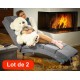 Lot de 2 Ours en peluche nounours Taille XL 100 cm de haut- Crème - Doux