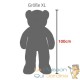 Ours en peluche nounours Taille XL 100 cm de haut- Brun - Doux