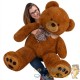 Ours en peluche nounours Taille XL 100 cm de haut- Brun - Doux