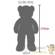 Ours en peluche nounours Taille XXXL 175 cm de haut- Brun - Doux