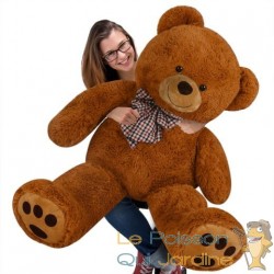 Ours en peluche nounours Taille XXXL 175 cm de haut- Brun - Doux