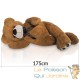 Ours en peluche noeud papillon Taille XXXL 175 cm de haut- Brun - Doux