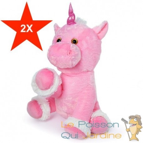 Lot de 2 Licornes en peluche de 72 cm : Plongez dans la féerie !