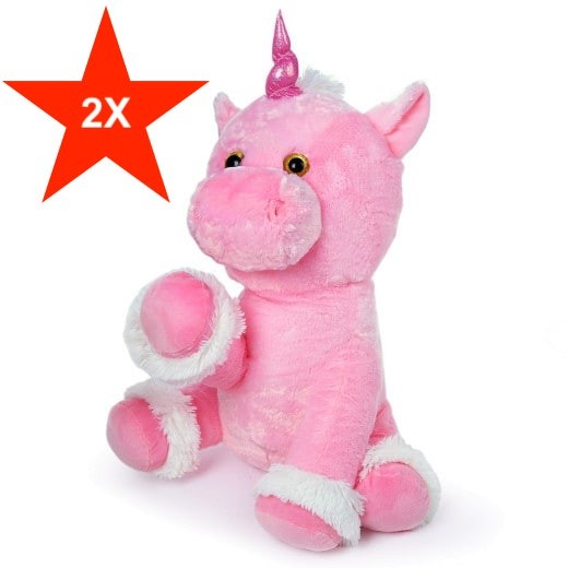 Lot de 2 Licornes en peluche de 72 cm : Plongez dans la féerie !