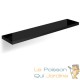 Lot de 2 Étagères murales flottantes 90 cm en MDF Noir Brillant. Tablette à fixer au mur