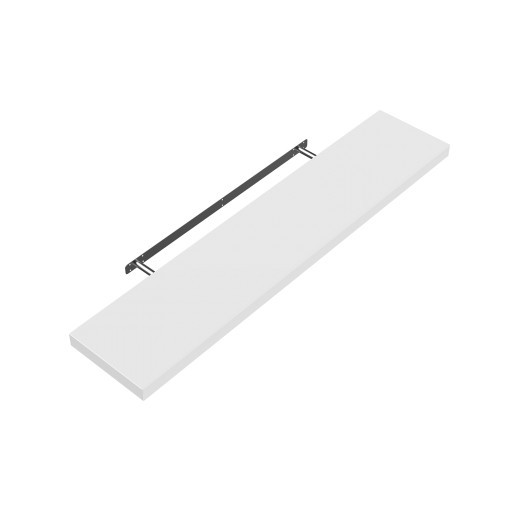 Étagère murale flottante 70 cm en MDF Blanc. Tablette à fixer au mur