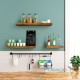 Étagère murale flottante 70 cm en MDF chêne foncé. Tablette à fixer au mur