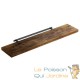 Étagère murale flottante 70 cm en MDF chêne foncé. Tablette à fixer au mur