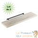 Lot de 2 : Étagère murale flottante 110 cm en MDF chêne clair. Tablette à fixer au mur