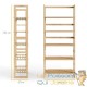 Étagère 136 cm de haut, en bois lasuré. Étagère épurée pour salon, chambre etc