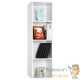 Lot de 2 : Étagère 106 cm de haut Colonne bibliothèque Blanche