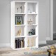 Lot de 2 : Étagère 106 cm de haut Colonne bibliothèque Blanche