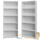 Lot de 2 Étagères 190 cm de haut Colonne bibliothèque Couleur blanche