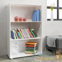 Étagère 115 cm de haut Colonne bibliothèque Couleur blanche