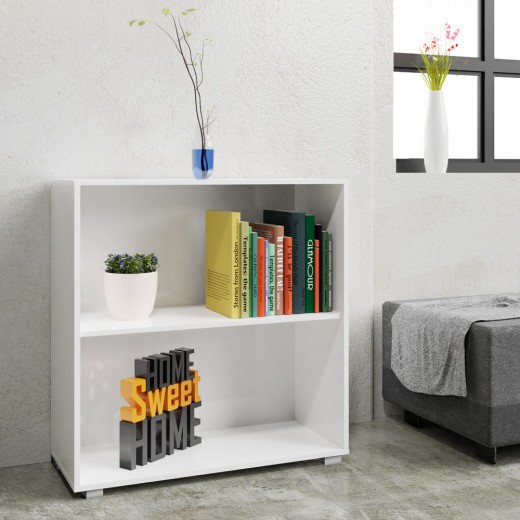 Étagère 77 cm de haut Colonne bibliothèque Couleur blanche