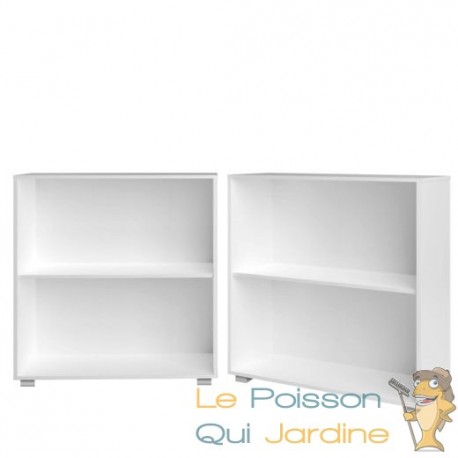 Lot de 2 Étagères 77 cm de haut Colonne bibliothèque Couleur blanche