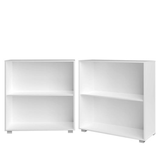 Lot de 2 Étagères 77 cm de haut Colonne bibliothèque Couleur blanche