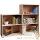 Set d'Étagère 115 cm + 77 cm de haut Colonne bibliothèque Couleur chêne