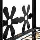 Étagère métal 2 niveaux - Motifs fleurs pour salon, salle de bain chambre