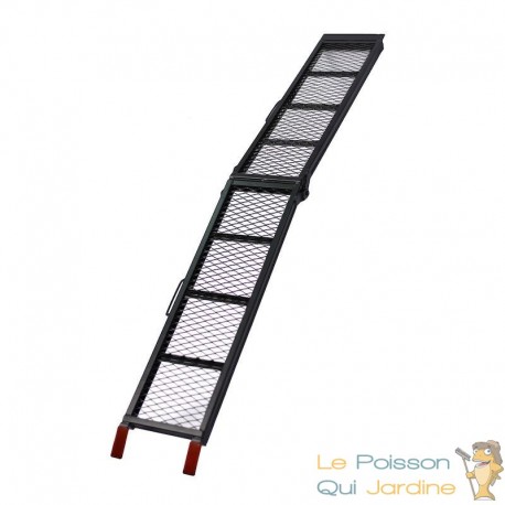 Rampe de chargement noire moto pliable 340 kg 203 cm de long