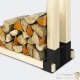 10 supports en métal pour rangement du bois de chauffage
