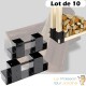 10 Range-Bûches, Supports En Métal, Pour Rangement Du Bois De Chauffage