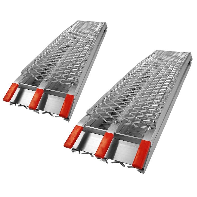 Paire de Rampes de chargement moto pliable 680 kg 226 cm de long
