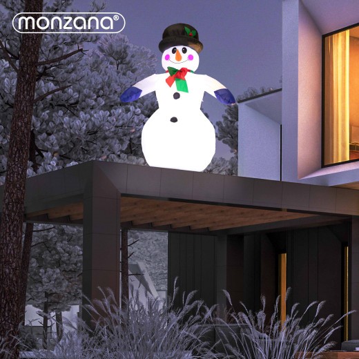 Décoration Gonflable Bonhomme de neige debout XXL 240 cm