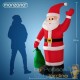Décoration Gonflable Père Noël debout XXL 180 cm
