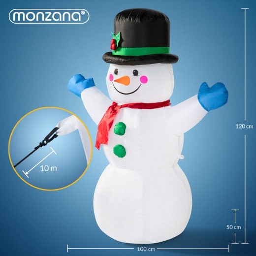 Décoration Gonflable Bonhomme de neige debout XL 120 cm