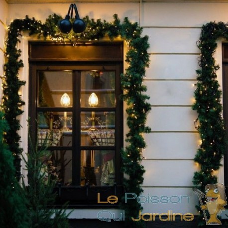 Guirlande de Noël imitation sapin 5m 100 LED Télécommande