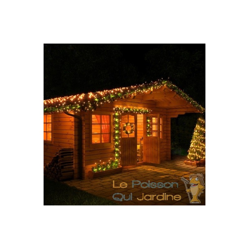 Guirlande De Noël Lumineuse 5 M – 100 LED Blanc Chaud – Avec Décorations – Pour Intérieur Et Extérieur