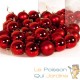 54 Boules de Noël Rouges pour décorer votre sapin de Noël
