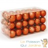 54 Boules de Noël Orange- Cuivre pour décorer votre sapin de Noël