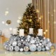 77 Boules & décorations de Noël Argentées pour décorer votre sapin de Noël
