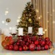 102 Boules & décorations de Noël Rouges pour décorer votre sapin de Noël