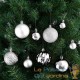 103 Boules & décorations de Noël Argentées pour décorer votre sapin de Noël