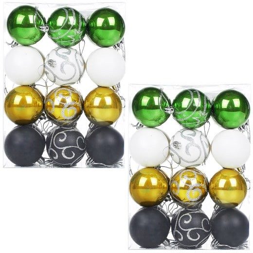 48 Boules de Noël Multicolores pour décorer votre sapin de Noël