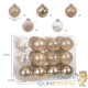 24 Boules de Noël Champagne pour décorer votre sapin de Noël
