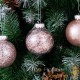 24 Boules de Noël Rose Pailleté 7 cm pour décorer votre sapin de Noël