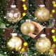 24 Boules de Noël Or Pailleté 8 cm pour décorer votre sapin de Noël