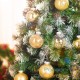 24 Boules de Noël Or Pailleté 8 cm pour décorer votre sapin de Noël
